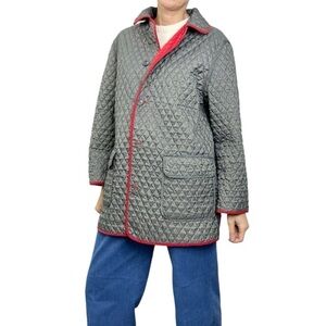 Fennelli reversible red grey boxy quilted jacket 13/14